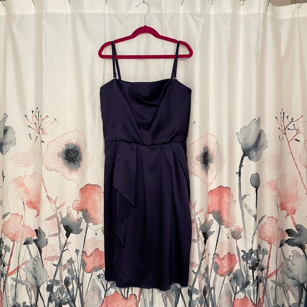 Le Chateau Purple Satin Dress